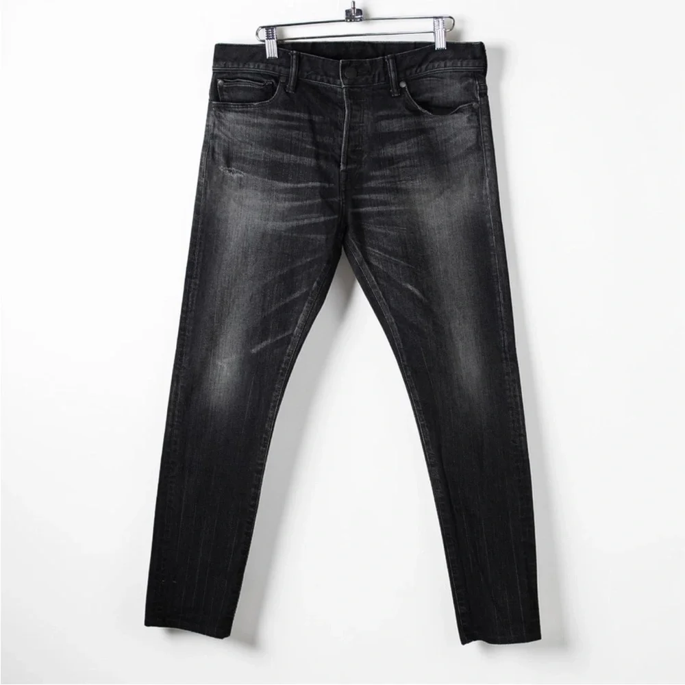 John Elliott Mens Size 31 The Cast 2 Carbon Black Slim Tapered Jeans Japan Made